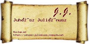 Juhász Juliánusz névjegykártya